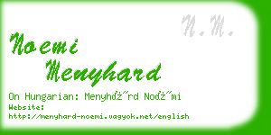 noemi menyhard business card